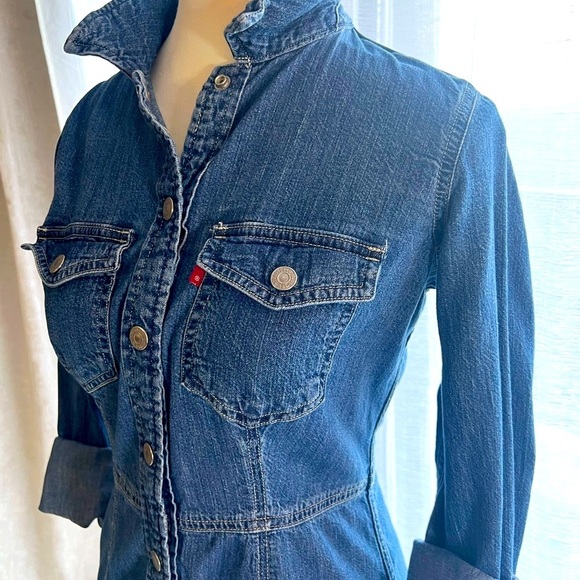 🔥🔥SUPER SALE Levi's Blue Denim Asymmetrical Dress🔥 - Picture 8 of 9